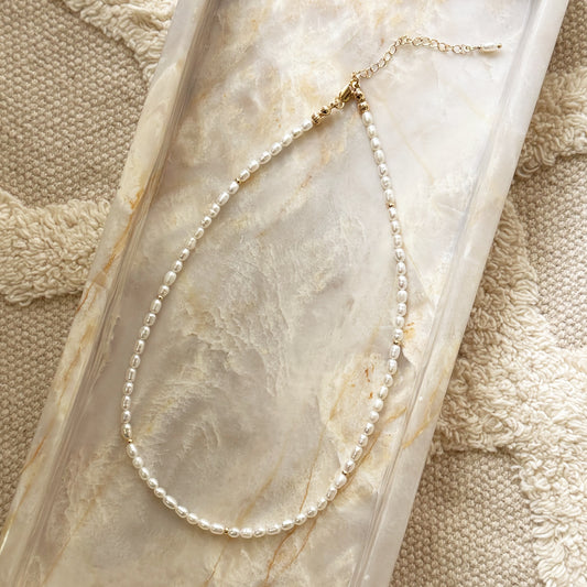 Fresh Water Rice Pearl Bead Necklace