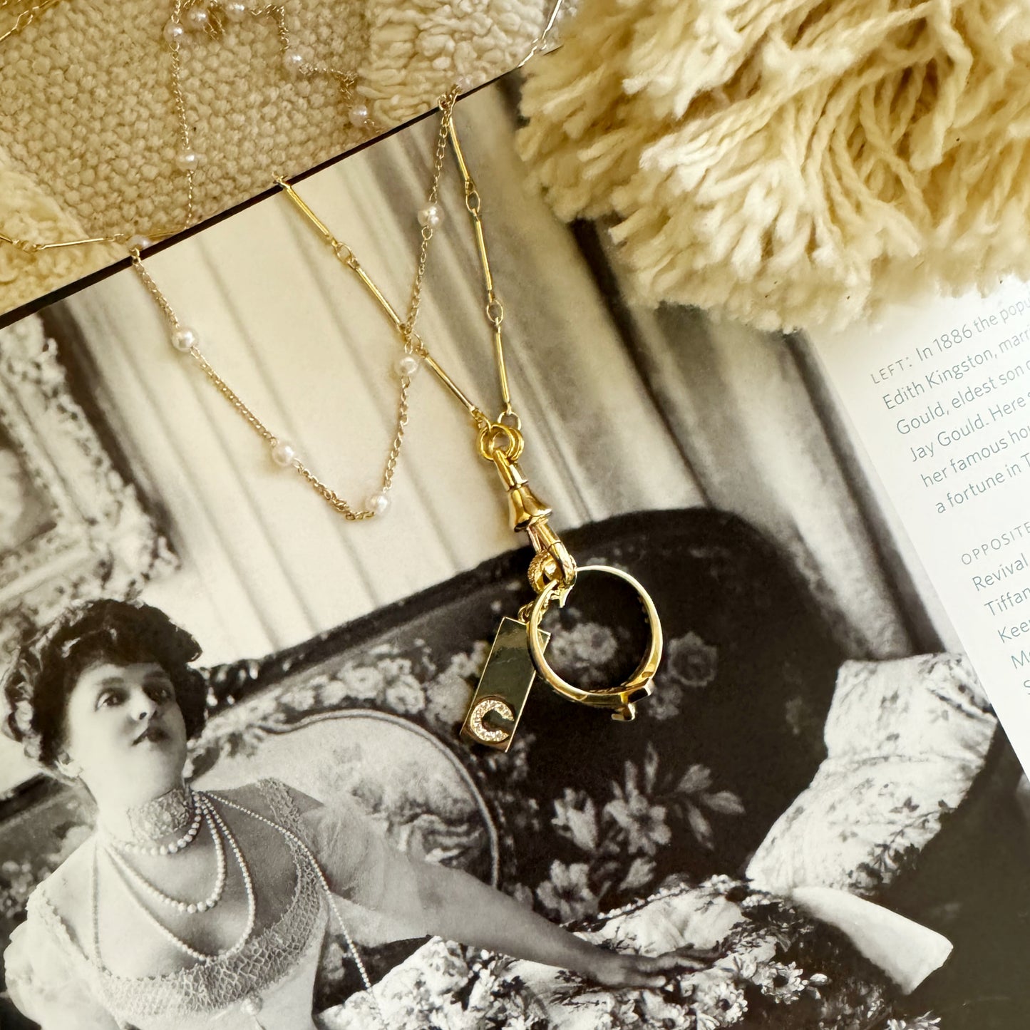 Vintage Necklace with Dog tag Detail