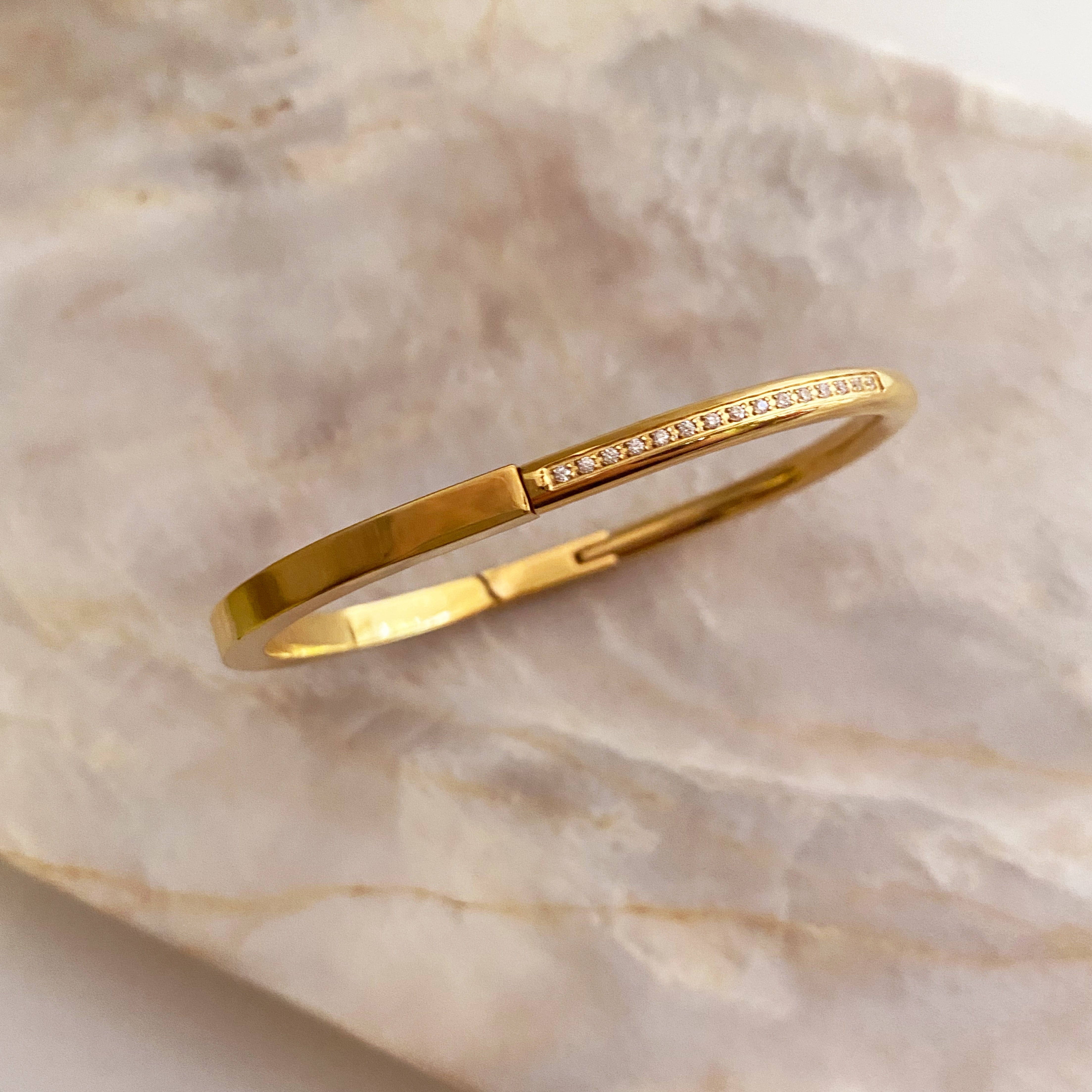 Half n' Half Bangle – Dainty Lily Jewelry