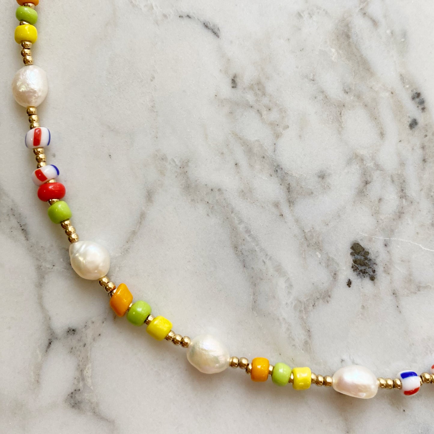 Pearls with Colored Beads (14" to 18" length)